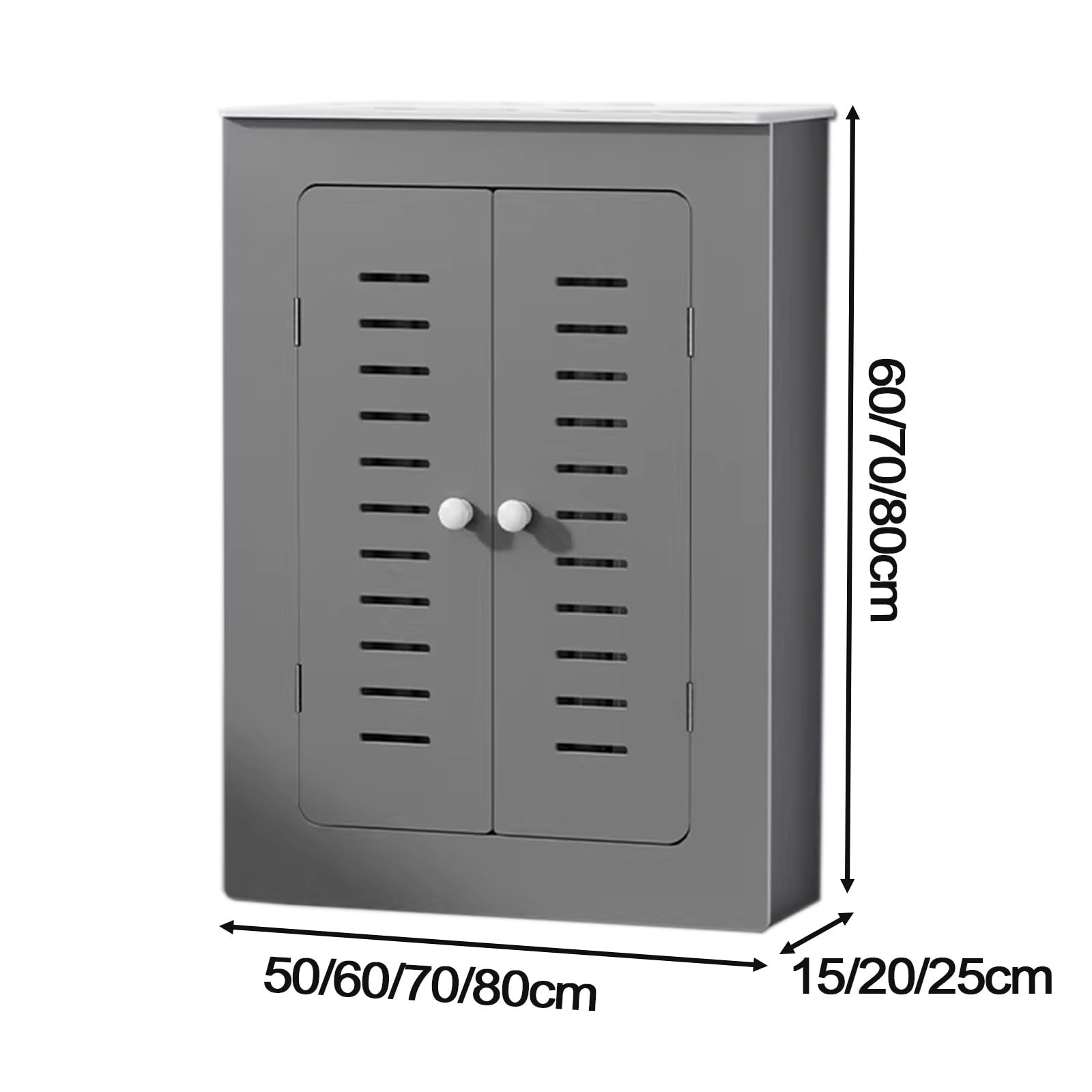 Copri Termosifone Moderno Grigio Materiale In PVC Cassetta Di Copertura Per Collettore Di Riscaldamento A Pavimento Non Necessita Di Foratura Struttura A Torcia E Tenone Per Casa E Ufficio(50x20x70cm)