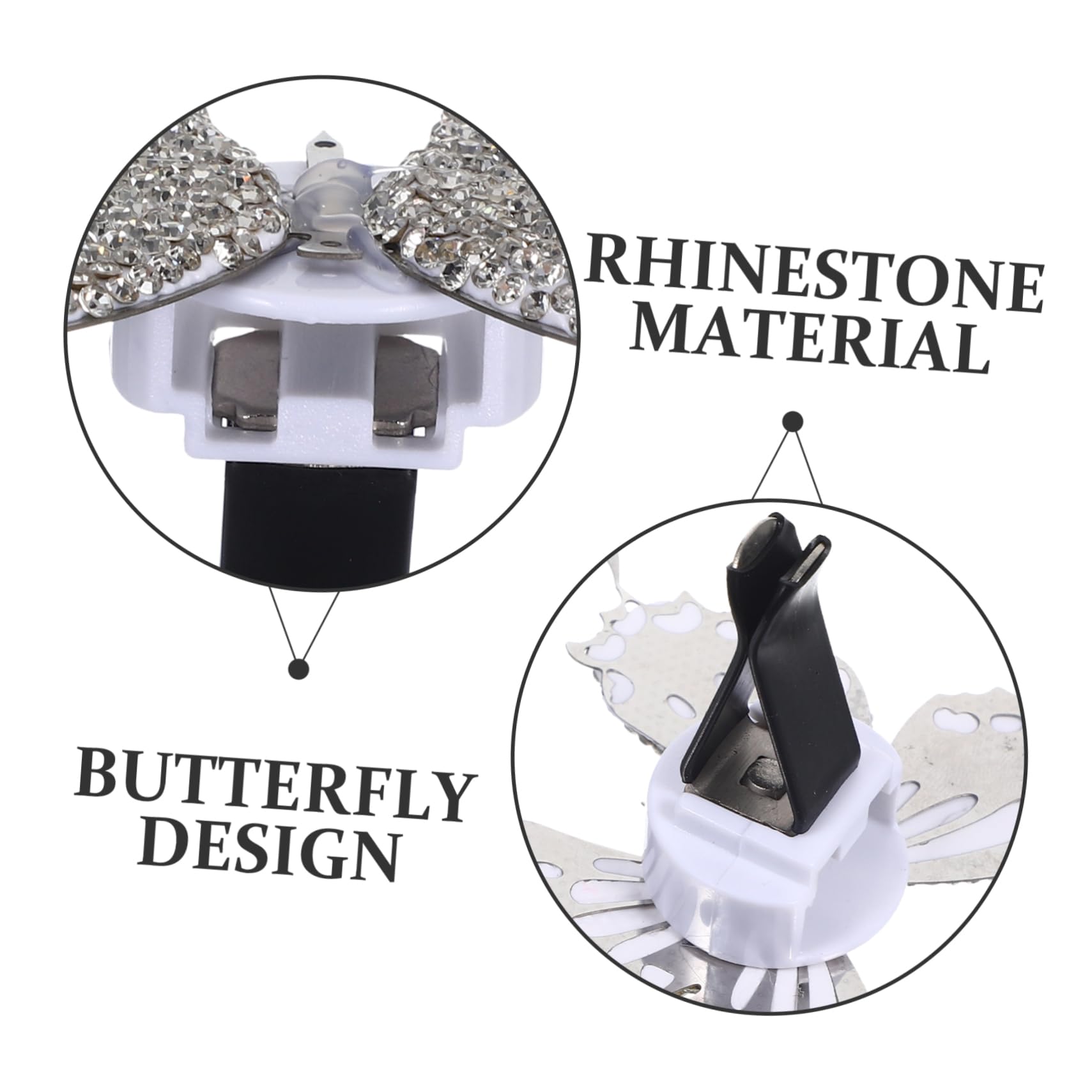 SOLUSTRE 4stücke Car Clip Im Schmetterlingsdesign Mit Strass Eleganter Auto-duftspender Für Aromatisches Autozubehör Verschönerung Fahrzeuginnenraums
