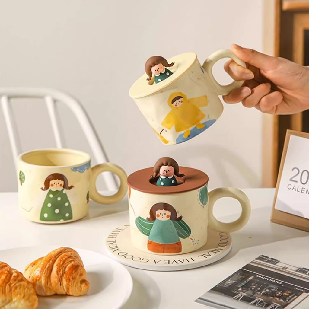 Amazon.com: ZXHFSH Coffee Mug,Tea Cup, Coffee Cup with Lid, Cute