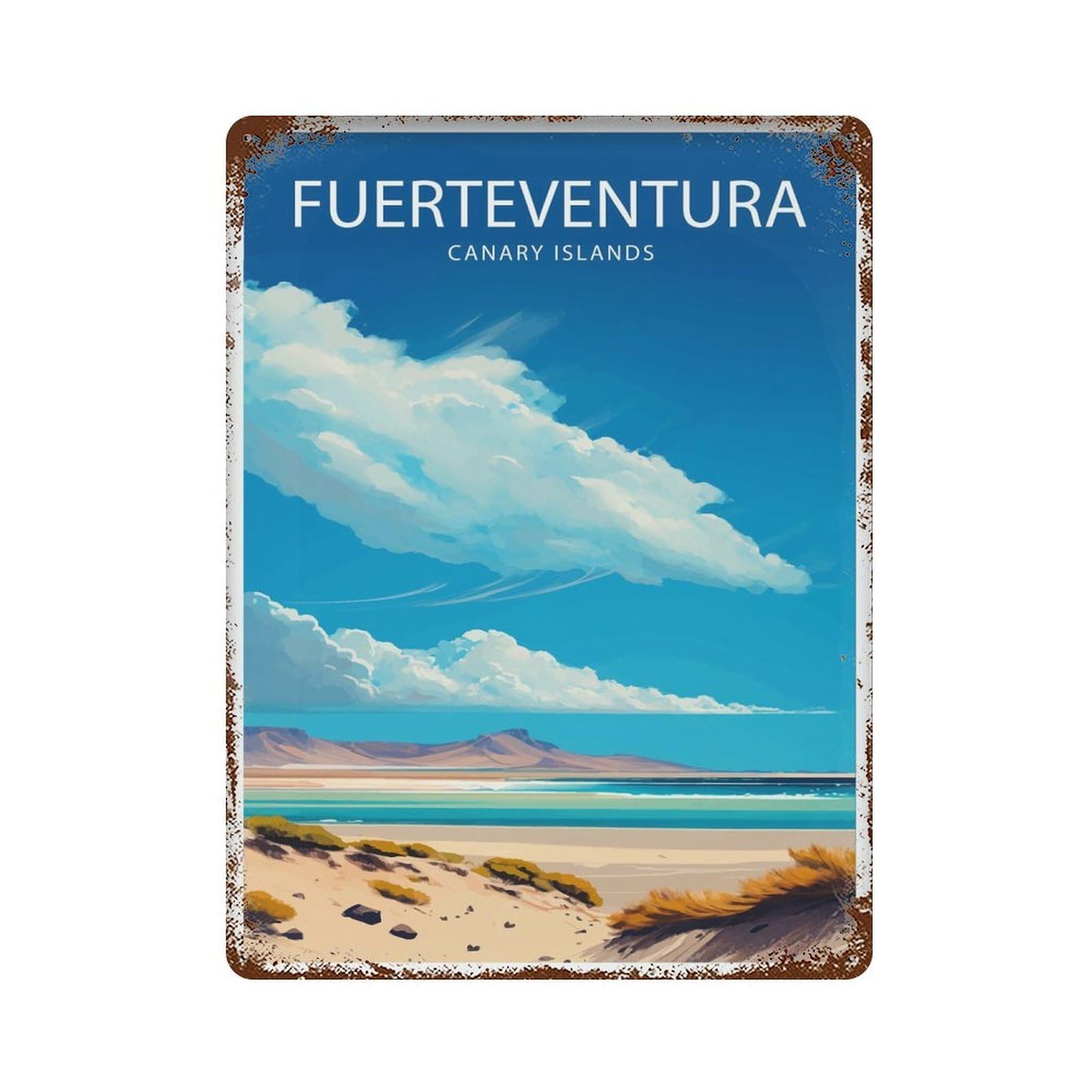 xiaoxiaoshen Fuerteventura Canary Islands Travel Spain_5_3 Wall Decor Art Metal Tin Poster Modern Home Decor Art Home Bar Shop Decorations Vintage Sign 40x30cm