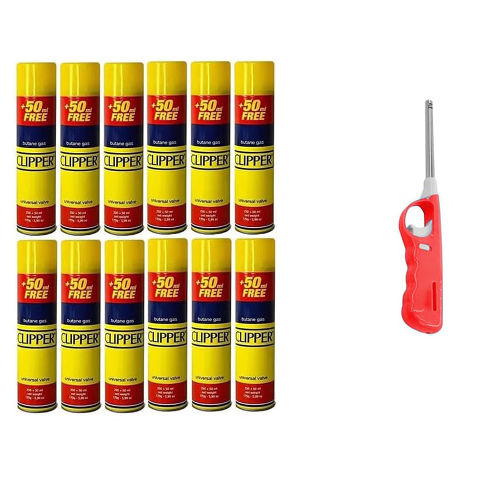 BML 12 Pack Clipper Gas with Refillable BBQ Lighter Spark Your Versatile Flame Ignition for BBQ Kitchen Camping Cooking Candle Fireworks