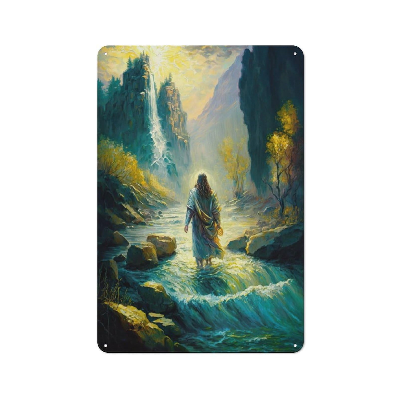 Junmoney Nature Of Jesus Retro Printed Metal Sign 30X20cm For Garage Or Workshop, For Garage, Workshop And Man Cave Decoration