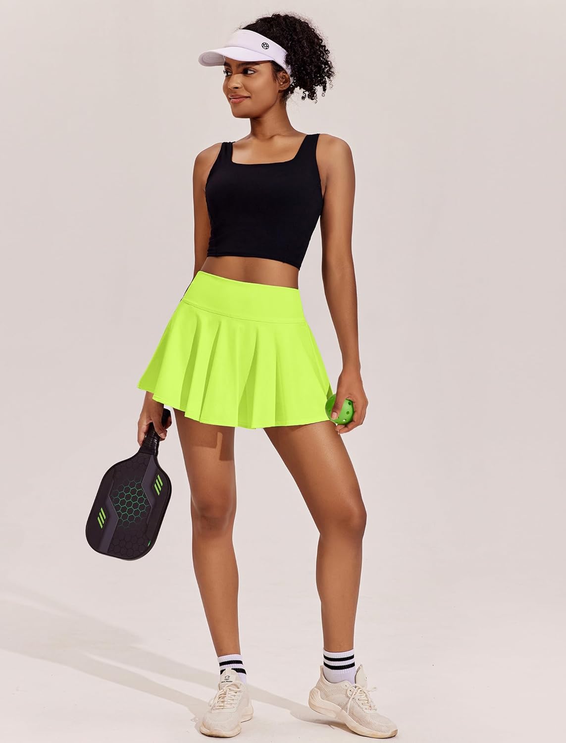 PINSPARK Womens Tennis Skirt Pleated Athletic Skirts with Pockets Shorts High Waisted Golf Skort for Workout Pickleball - Image 3