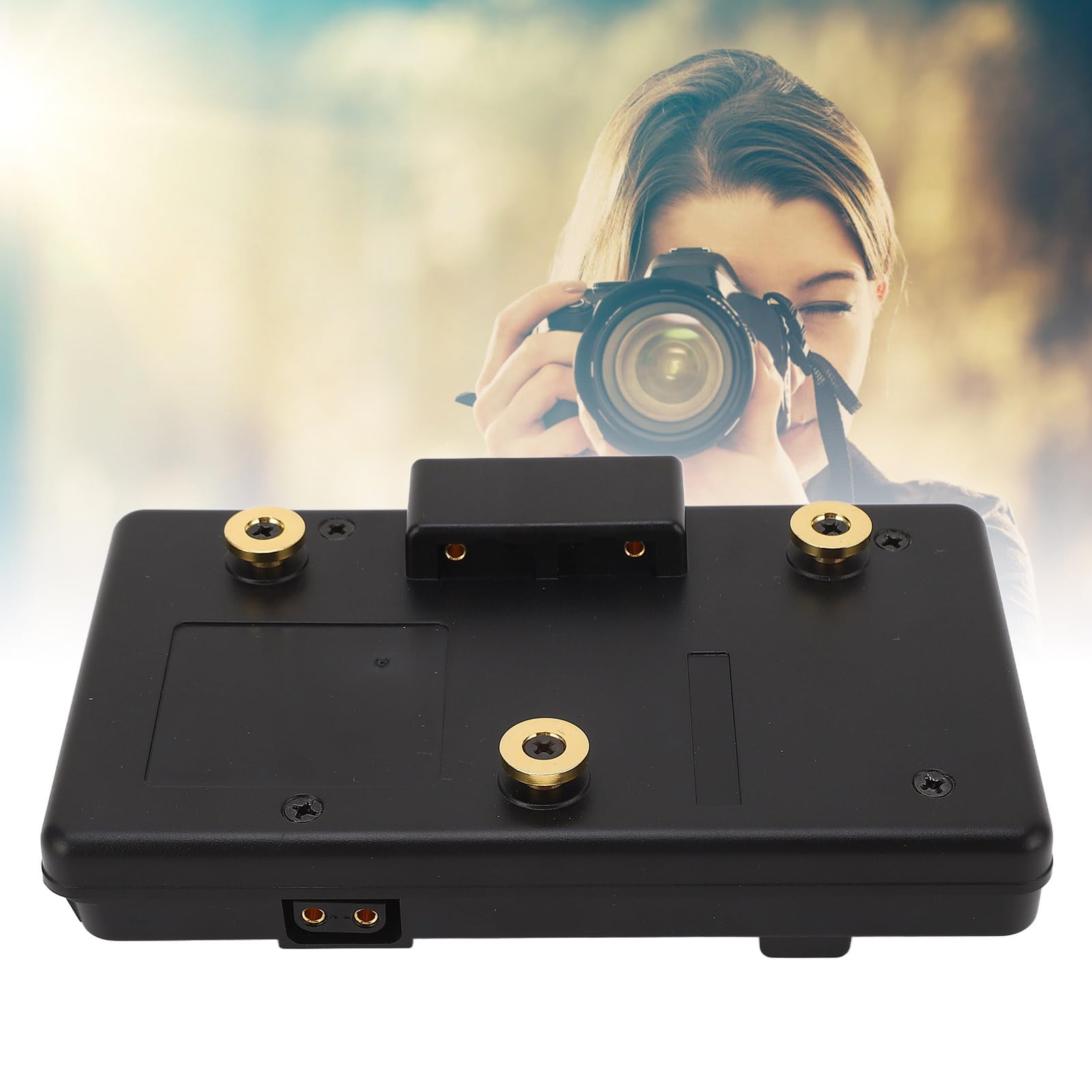 Placa Adaptadora de Batería de Montaje en V con Convertidor de 3 Pernos Anton Bauer, Compacta y Portátil, para Cámaras, Monitores y EVF