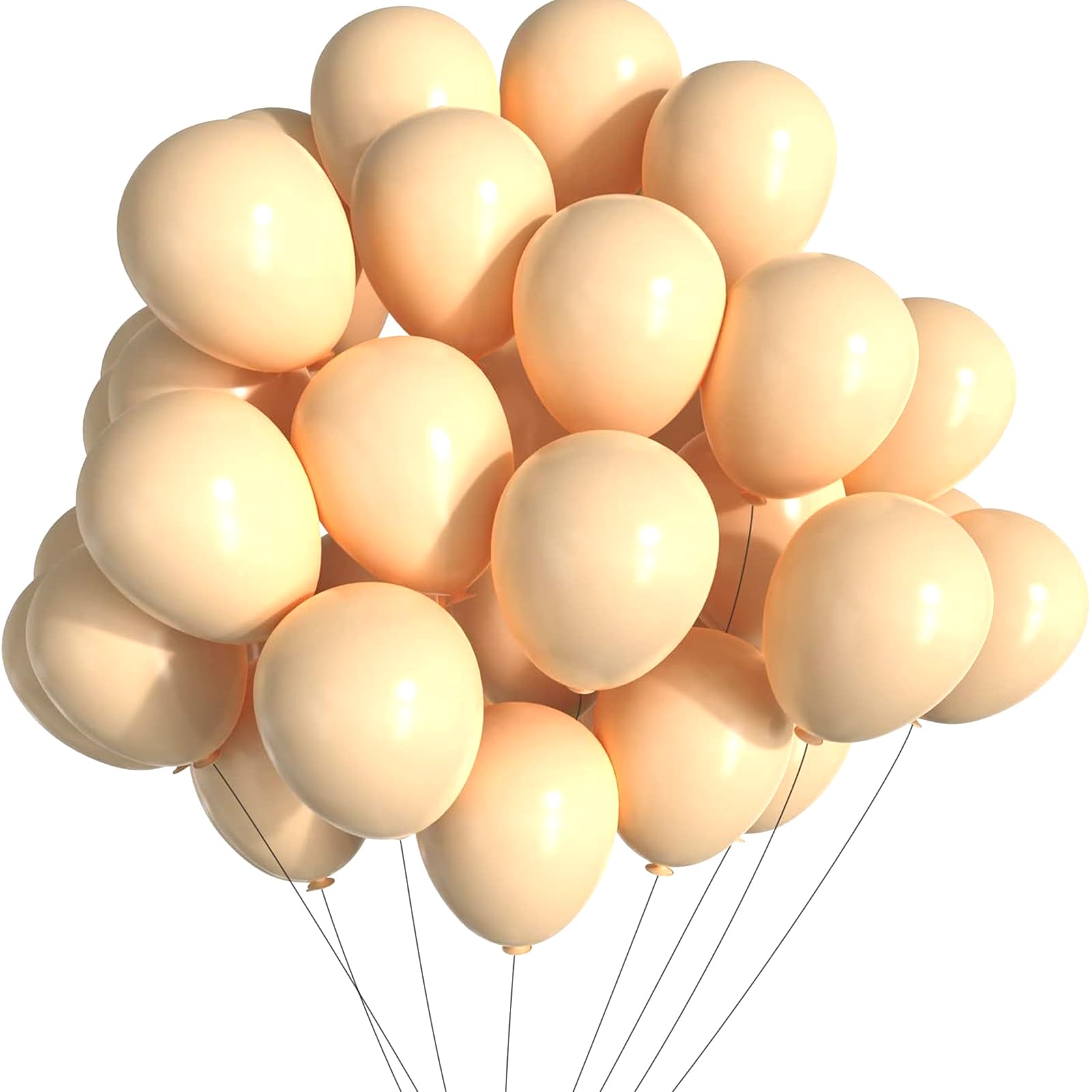 10. Geburtstag Luftballon-Set – Braun, Aprikose, Weiß, Mit Folienballons '10' & 'Herz', Banner, Für Mädchen & Jungen
