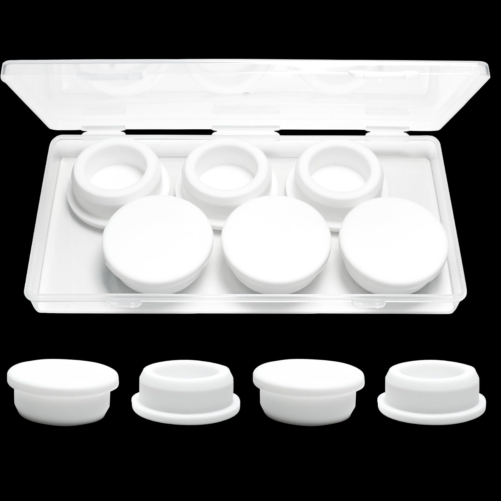 6 Pcs 36.3 mm/1.43 in Silicone Rubber Plug for 35.3 mm Round Holes
