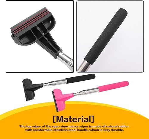 Miniatura 7 de Herramienta de limpieza de ventana, limpiaparabrisas de espejo retrovisor de automóvil, escobilla de parabrisas de automóvil, escobilla de cristal