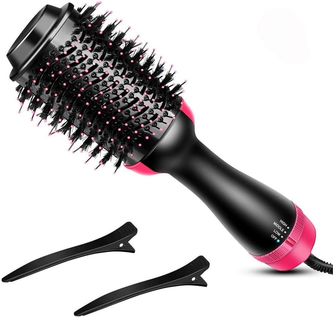 One Step Hair Dryer And Volumizer,Hot Air Brush, Blow Dryer Brush, Ceramic Electric Blow Dryer Styler Straightener, 3 In1 Styling Oval Comb, Negative Ion Hair Straightener Brush