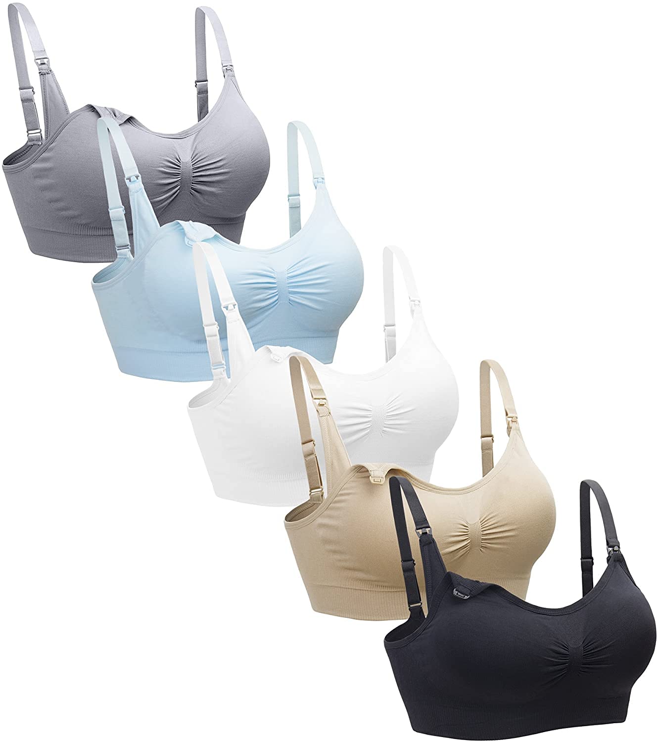 HALAMODO Nursing Wireless Breastfeeding Bra for Women (S, S, UAE/KSA, Alpha)