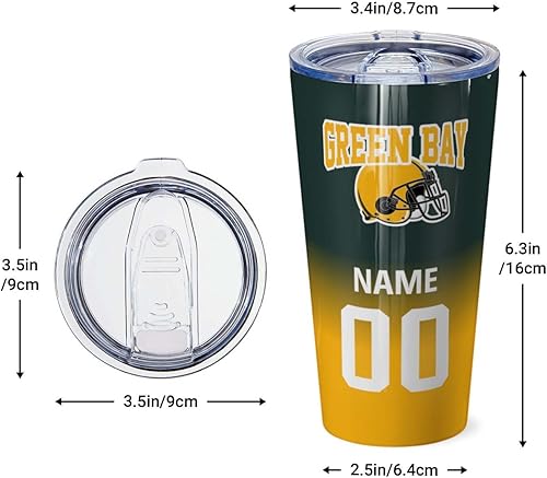 Miniatura 110 de OAOANS Taza de café de acero inoxidable personalizada con tapa sellada, regalo de ventilador aislado mantiene las bebidas frías y calientes. Diseño