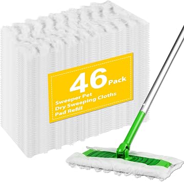 Swiffer Sweeper Mops対応ドライパッドリフィル、床掃除用ドライスイープクロス 46カウント