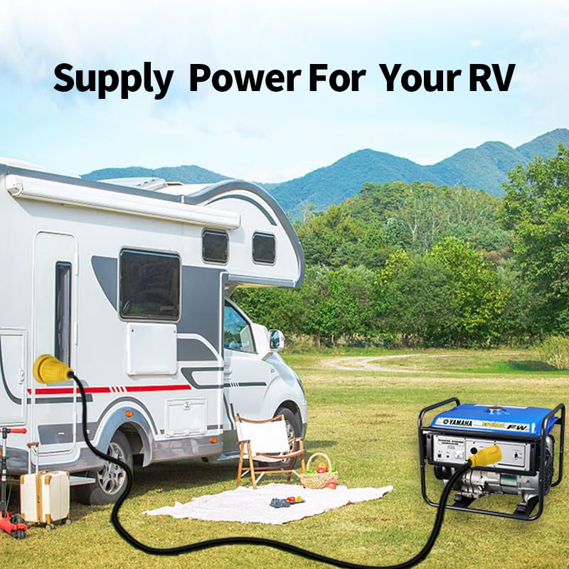 30 Amp 25 FT Generator Cord and Power Inlet Box (Pre-Drilled) Waterproof Kit, Nema L14 30p Generator Extension Cord with L14-30P to L14-30R Twist Lock Cord Plug for Outdoor Use,125/250 Volts - Image 5