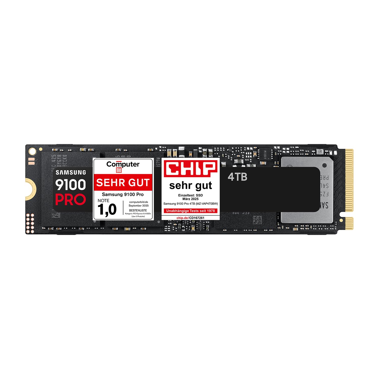 Samsung 9100 PRO NVMe M.2 SSD, 4 TB, PCIe 5.0, 14.800 MB/s Lesen