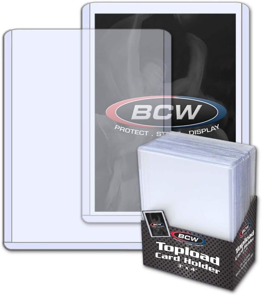 BCW 3" x 4" Topload Card Holder for Standard Trading Cards | Up to 20 pts | 150-Count : Toys & Games