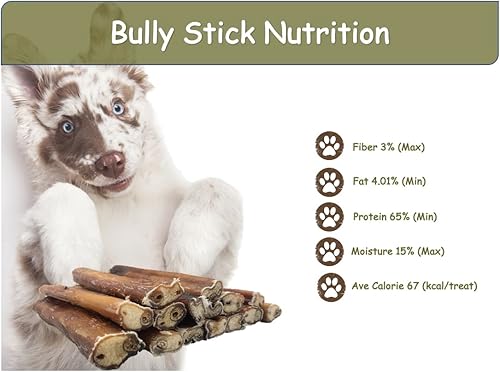 Miniatura 3 de Top Dog Chews - Bully Sticks de 6 pulgadas - Todo natural de carne de res libre - Paquete de 25