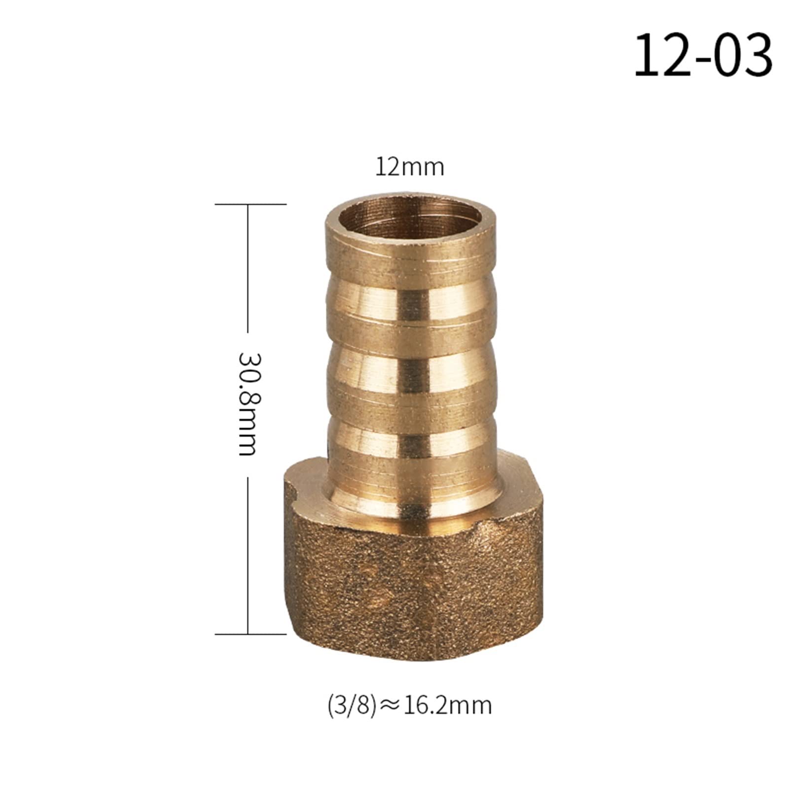 2PCS Raccordo For Tubo In Ottone 6/8/10/12/14/16/19/25mm Barb Tail 1/8 "1/4" 3/8 "1/2" 3/4 "1" BSP Maschio Femmina Filettatura Connettore In Rame - Foto 3