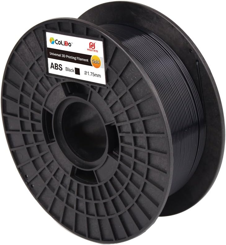 CoLiDo LFD001B 3D Printing Filament ABS 1.75mm Spool Black, 1Kg