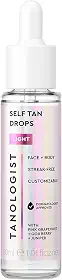 Tanologist Gotas autobronzeadoras leves, sem riscos para bronzeamento corporal e facial, para hidratante e loção, bronzeador facial bronzeador natural, ingredientes para cuidados com a pele, frasco de