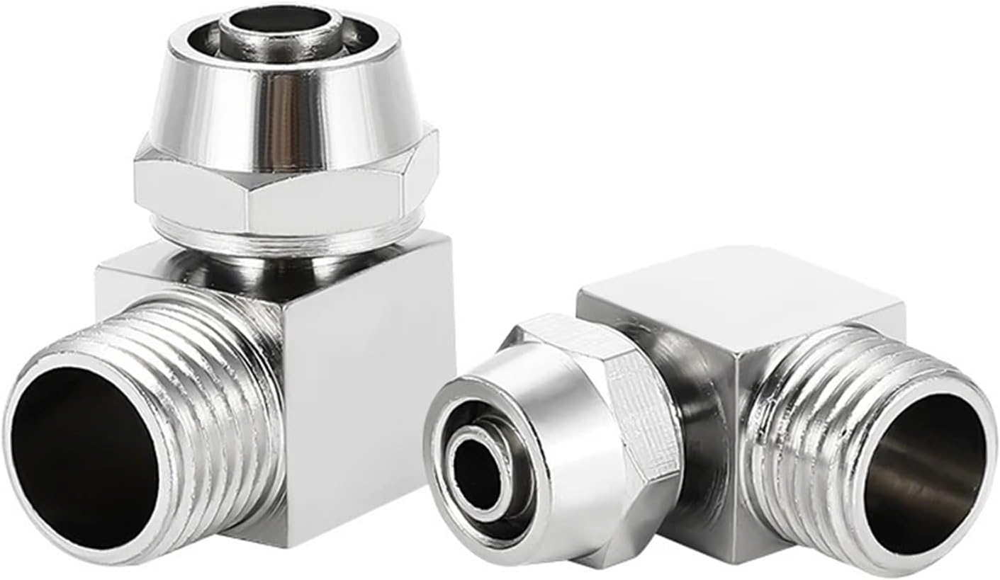 KL-PL Hose Coupler Tube Through Quick Joint OD 4/6/8/10/12mm Connector Pneumatic Elbow Fast Twist Fittings 1Pcs(KL-PL6-01)