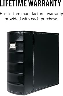 Bellagio-Italia 3-Ring 3 Inch D Ring Binder - Classic Faux-Leather - Use for Documents, Baseball Cards, and Pages