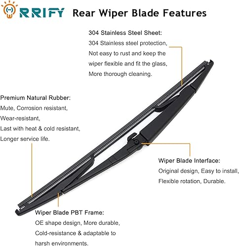 Miniatura 4 de Limpiaparabrisas trasero 05139836AB para Jeep Grand Cherokee 2005-2010 Conjunto de limpiaparabrisas trasero