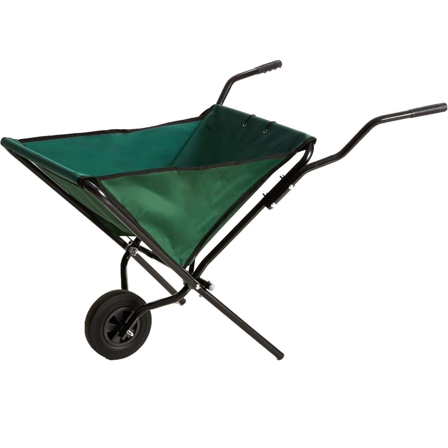Garden Gear Folding Wheelbarrow – Space-Saving, 30kg Capacity, Puncture-Proof Tyre, Durable Steel Frame & Weatherproof Lining