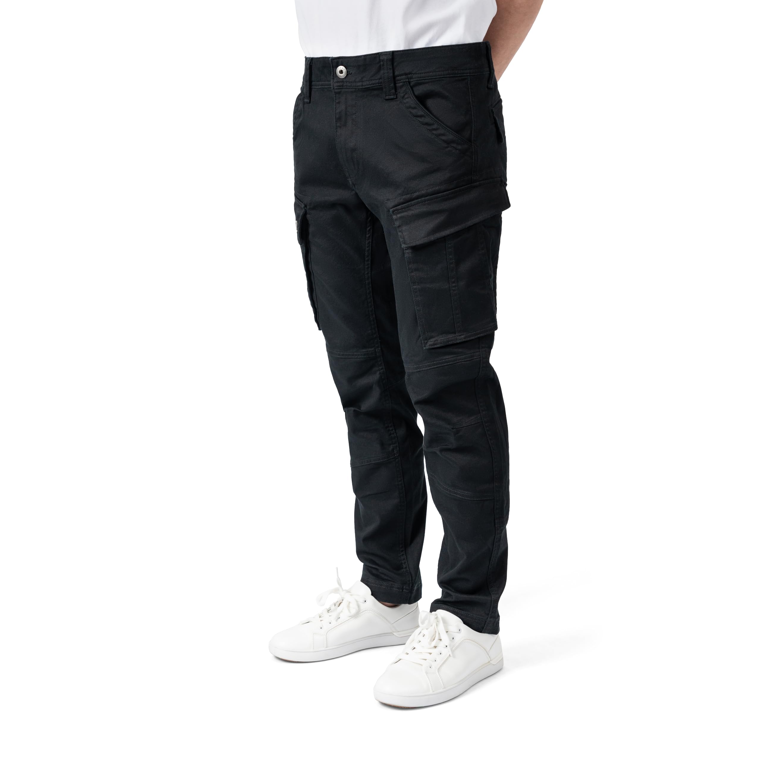 ZEHN Adaptive - Herren Cargohose aus Baumwoll-Stretch Twill, 3D Engineered Tapered Regular Fit, Robuste Verarbeitung, Praktische Cargotaschen, Freizeit- & Alltagshose