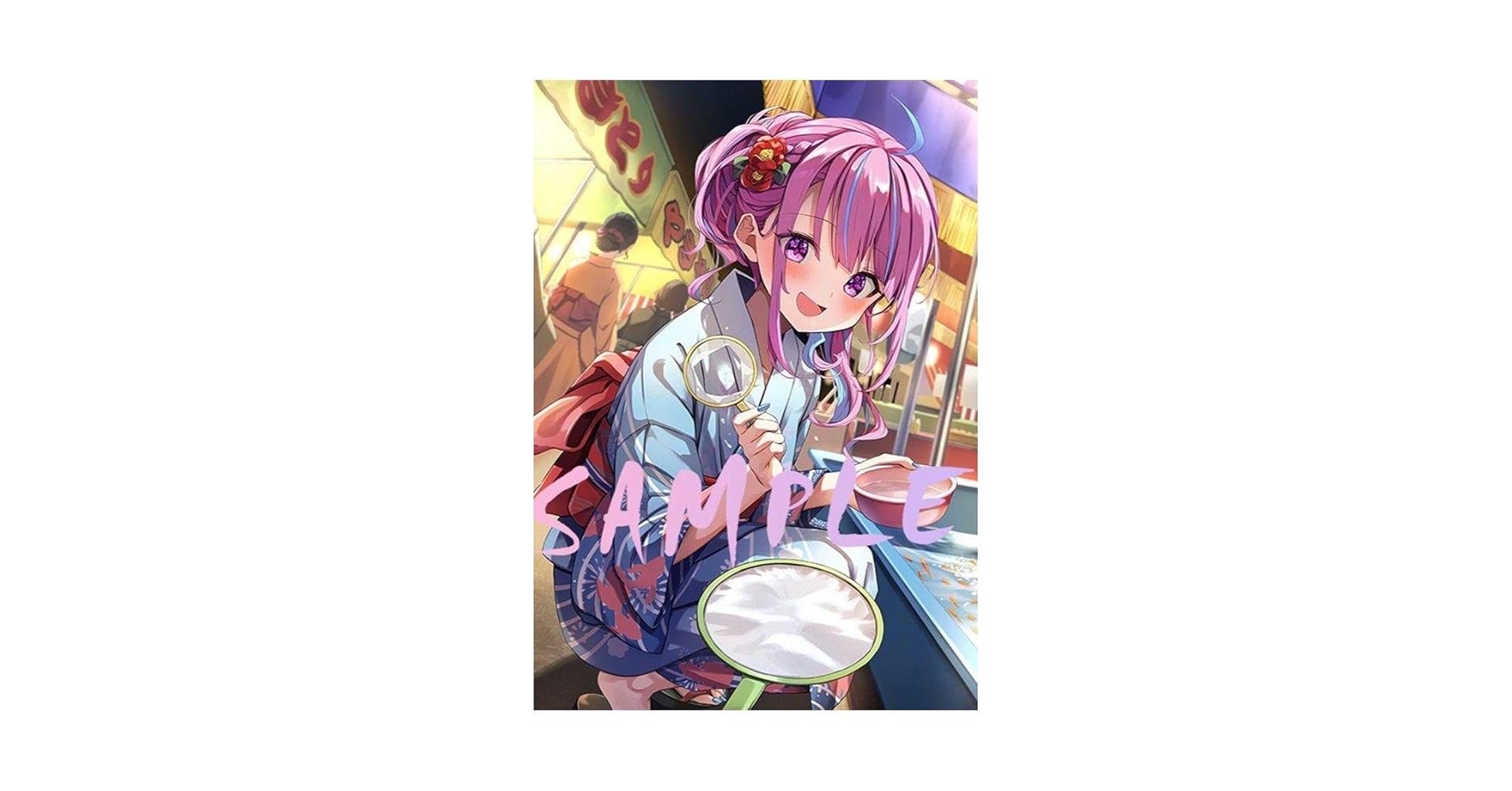Amazon.co.jp: 湊あくあ B2タペストリ-夏祭り さまてる : おもちゃ