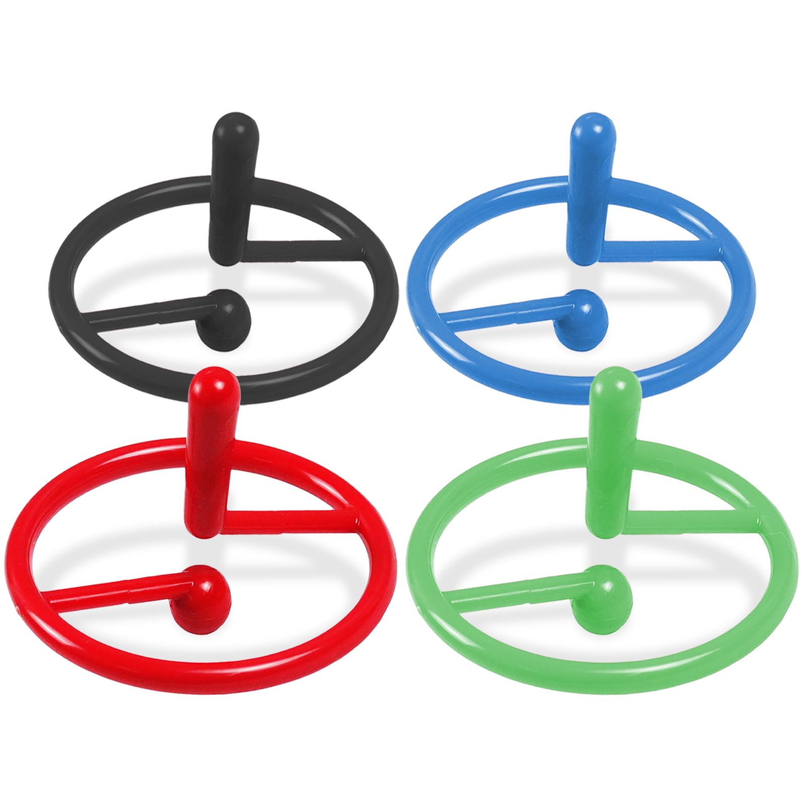 Spinning gyroscope Exclamation mark shaped plastic gyroscope Portable spinning gyroscope A small leisure toy to relieve work and life stress (4 colors)