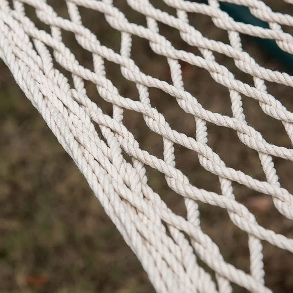Portable Hamac en Maille tissée pour 2 Personnes hamac Traditionnel en Corde de Coton Blanc pour terrasse intérieure extérieure arrière-Cour Balcon de Jardin Balcon Voyage