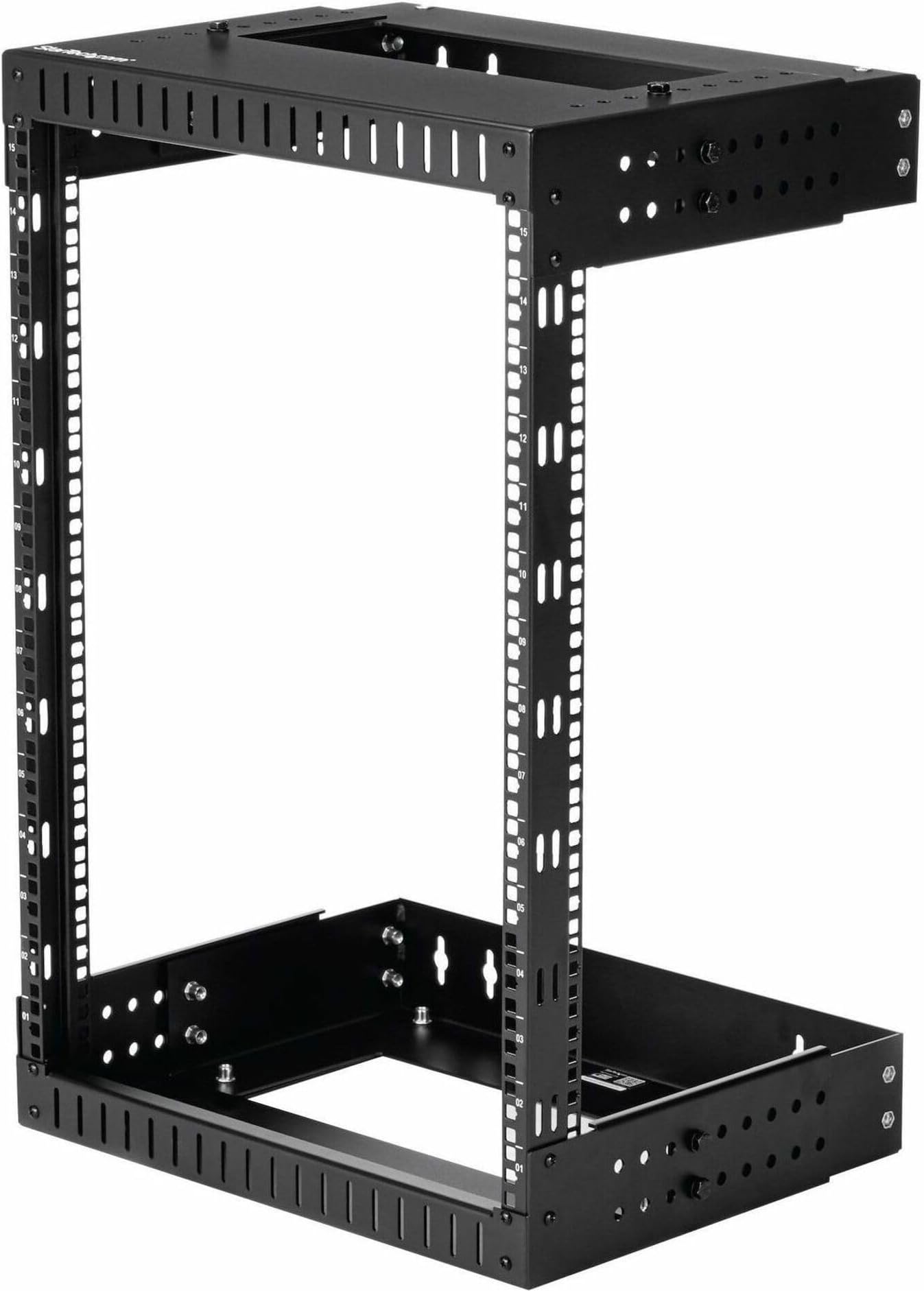 Startech.Com 15U 19" Wall Mount Network Rack - Adjustable Depth 12-20" 2 Post Open Frame Server Room Rack For Av/Data/ It Communication/Computer Equipment/Switch W/Cage Nuts & Screws (Rk15Walloa)