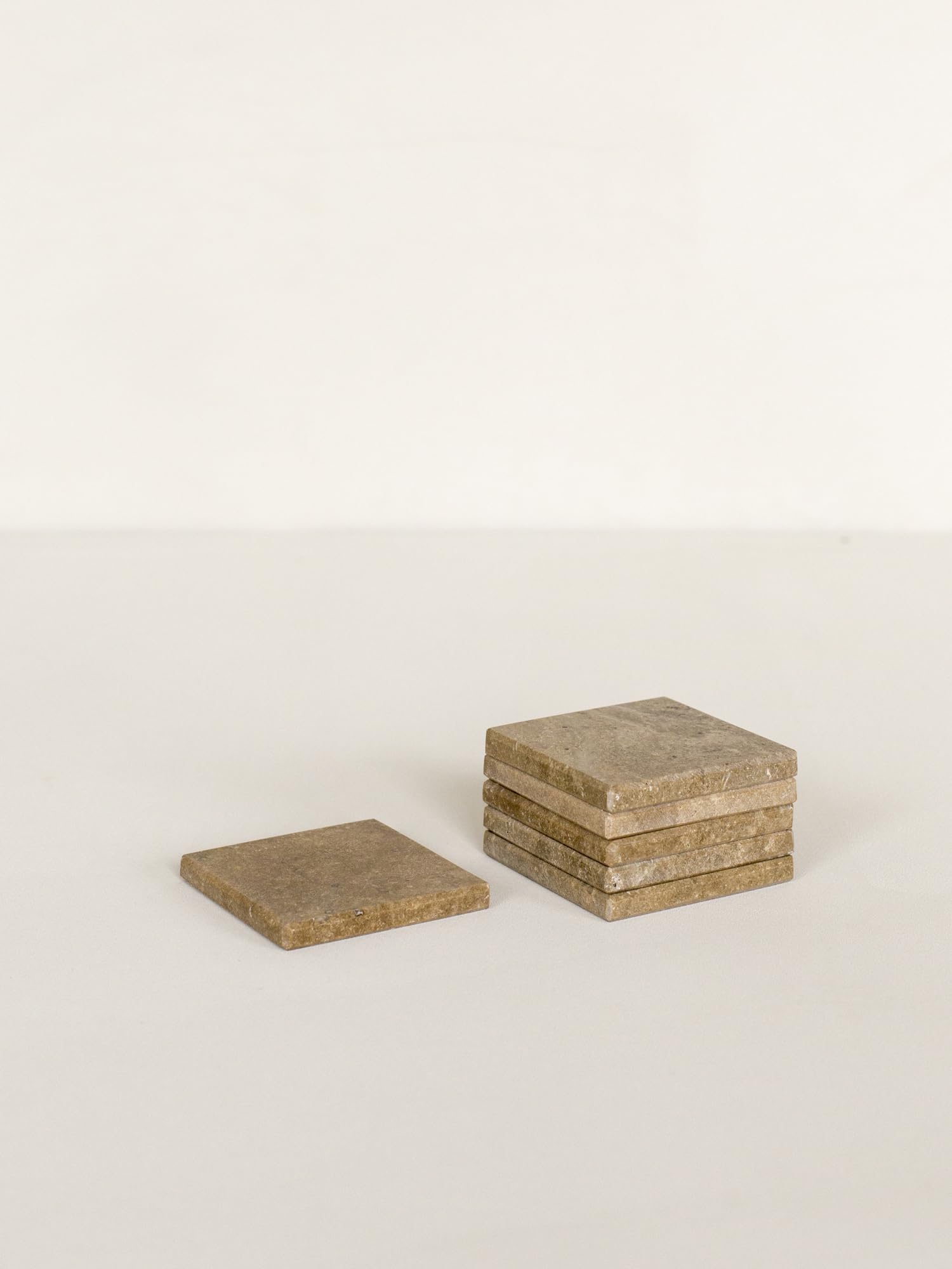 Posavasos de mármol Travertino Nogal (6 unidades)