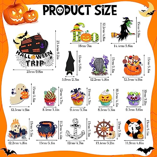 Imanes decorativos Halloween Kanayu 16 piezas miniatura 2