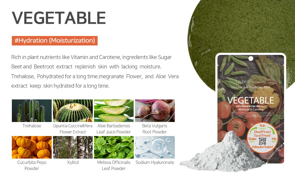 LINDSAY re:natural Vegetable Modeling Mask 35g*5ea