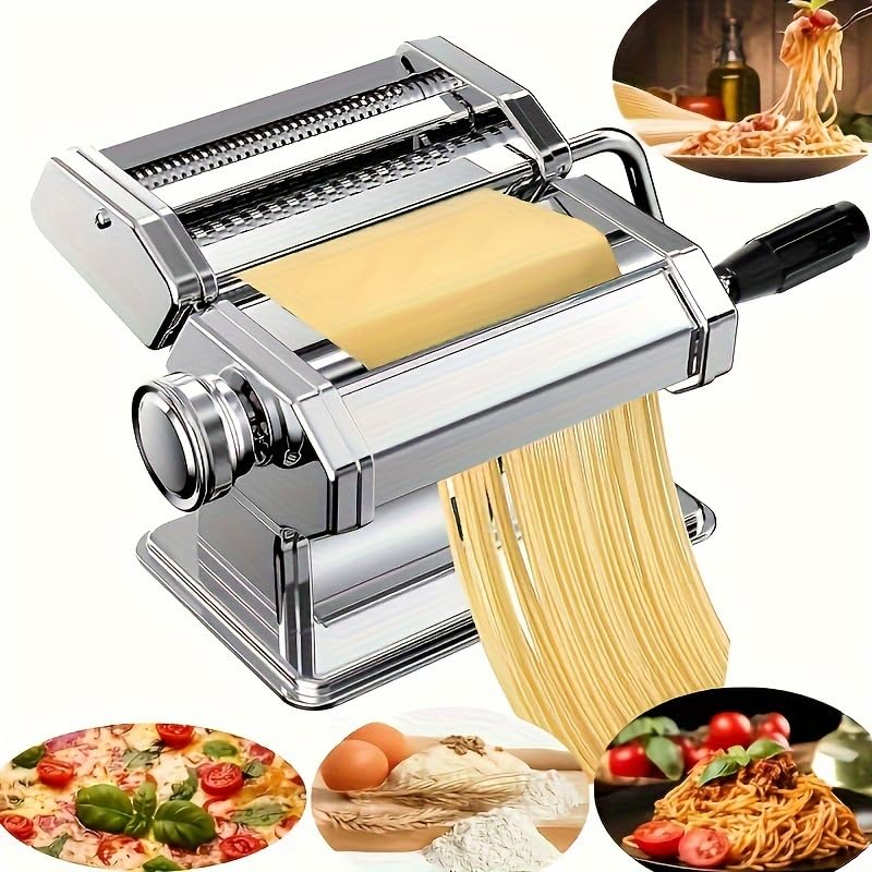 Machine à pâtes avec épaisseur réglable en acier inoxydable pour cuisine