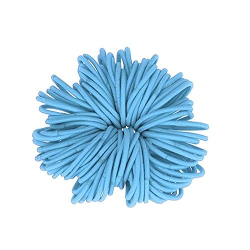 Miniatura 8 de Coobbar 100 piezas de lazos elásticos para el cabello para mujer, cuerdas para coleta de caballo (rojo)