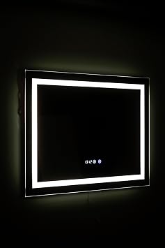 Dokunmatik Akıllı Ayna Buhar Tutmayan Banyo Aynası Lavabo Aynası Hd 3 Renk Ledli Dekoratif Ayna 50x70 cm