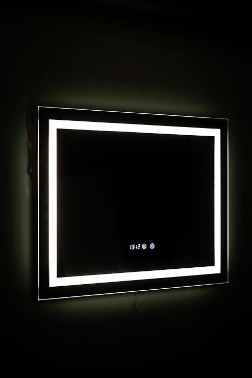 Dokunmatik Akıllı Ayna Buhar Tutmayan Banyo Aynası Lavabo Aynası Hd 3 Renk Ledli Dekoratif Ayna 50x70 cm