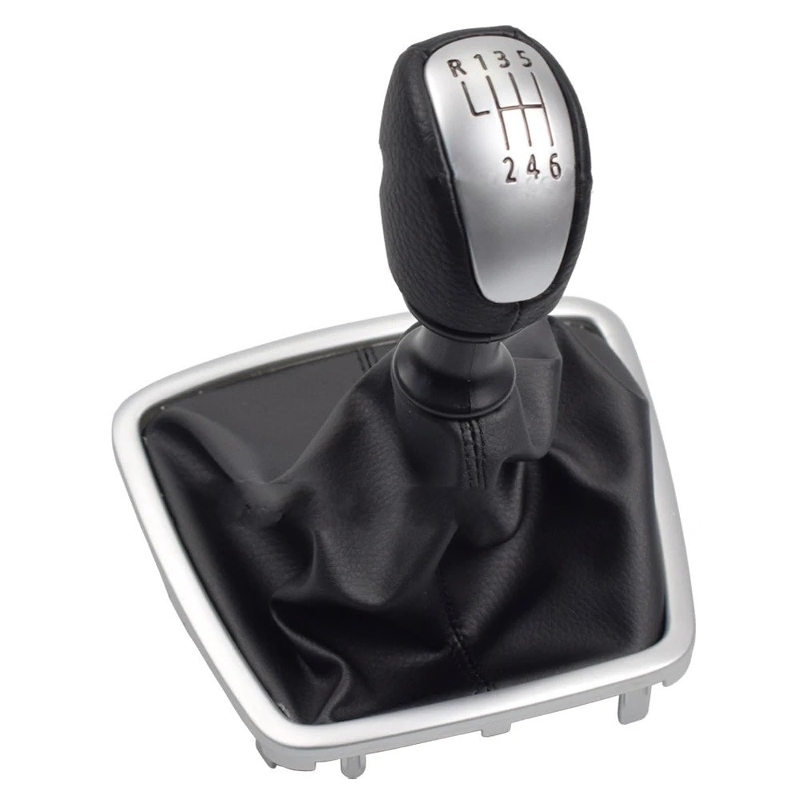Ehwlfvx Gear Knob And Case Car Gear Shift For Laguna Iii Mk3 2007-2015 Car Manual Gear Shift Knob Gaiter Boot Cover Lever Shifter Handle Stick(Gear Knob And Case)