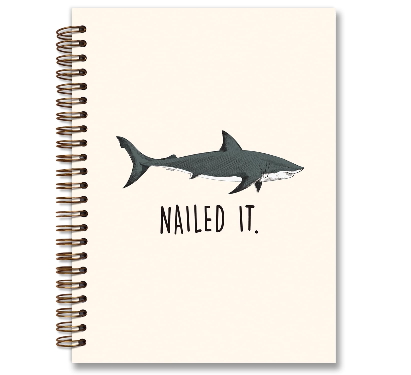 foedor Shark College Ruled Spiral Notebook,Shark Gifts for Women,Shark Stuff Spiral Bound Notebook,5.5×8.3 Journal with 164 Lined Pages,College School