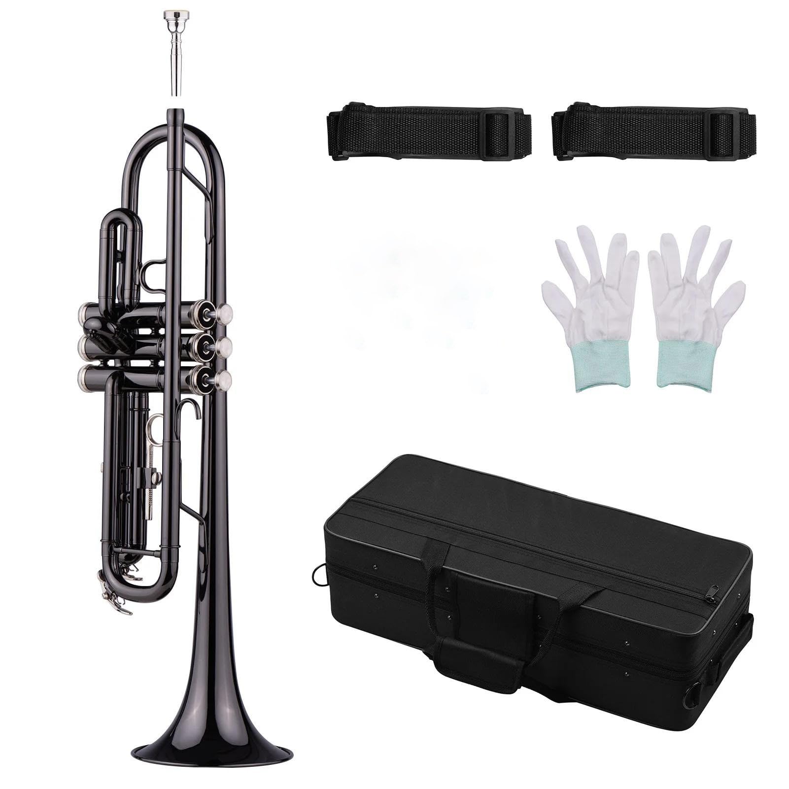 Standard Trompeten Trompete Messing Überzogene Bb Trompete Set Für Anfänger Handschuhe Edelstahl Standards Trompete
