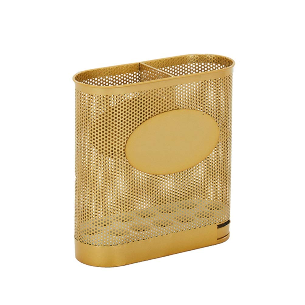 DFGHNBVC Large Metal Umbrella Stand With Drip Tray - Commercial Umbrella Holder For Hotels, Banks, Schools, Cafes - Gold Finish - 2 Sizes - Stylish Corridor Storage Solution