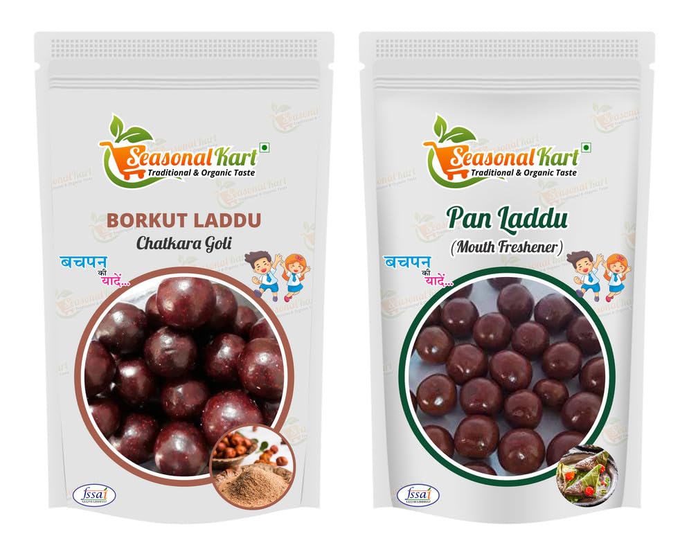 SEASONALKART Pack of Borkut Ladoo & Paan Laddu 200 gm Each Total 400 gm (Pack of 2) (B0CMPKN21F) Amazon Price History, Amazon Price Tracker
