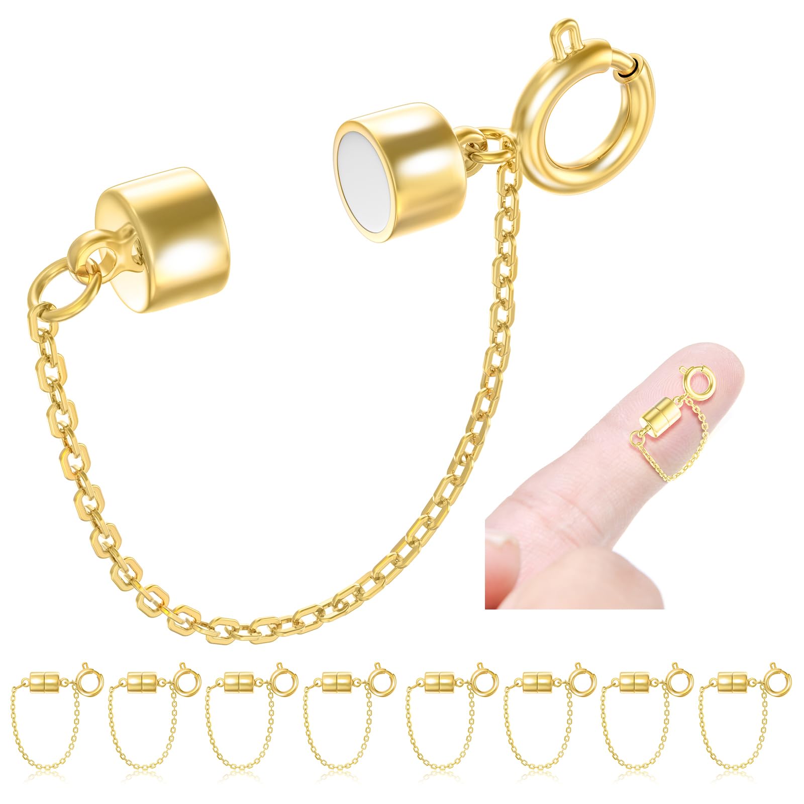 Amazon.co.jp: MKCYD 8個 磁気ブレスレットクラスプと留め具 安全