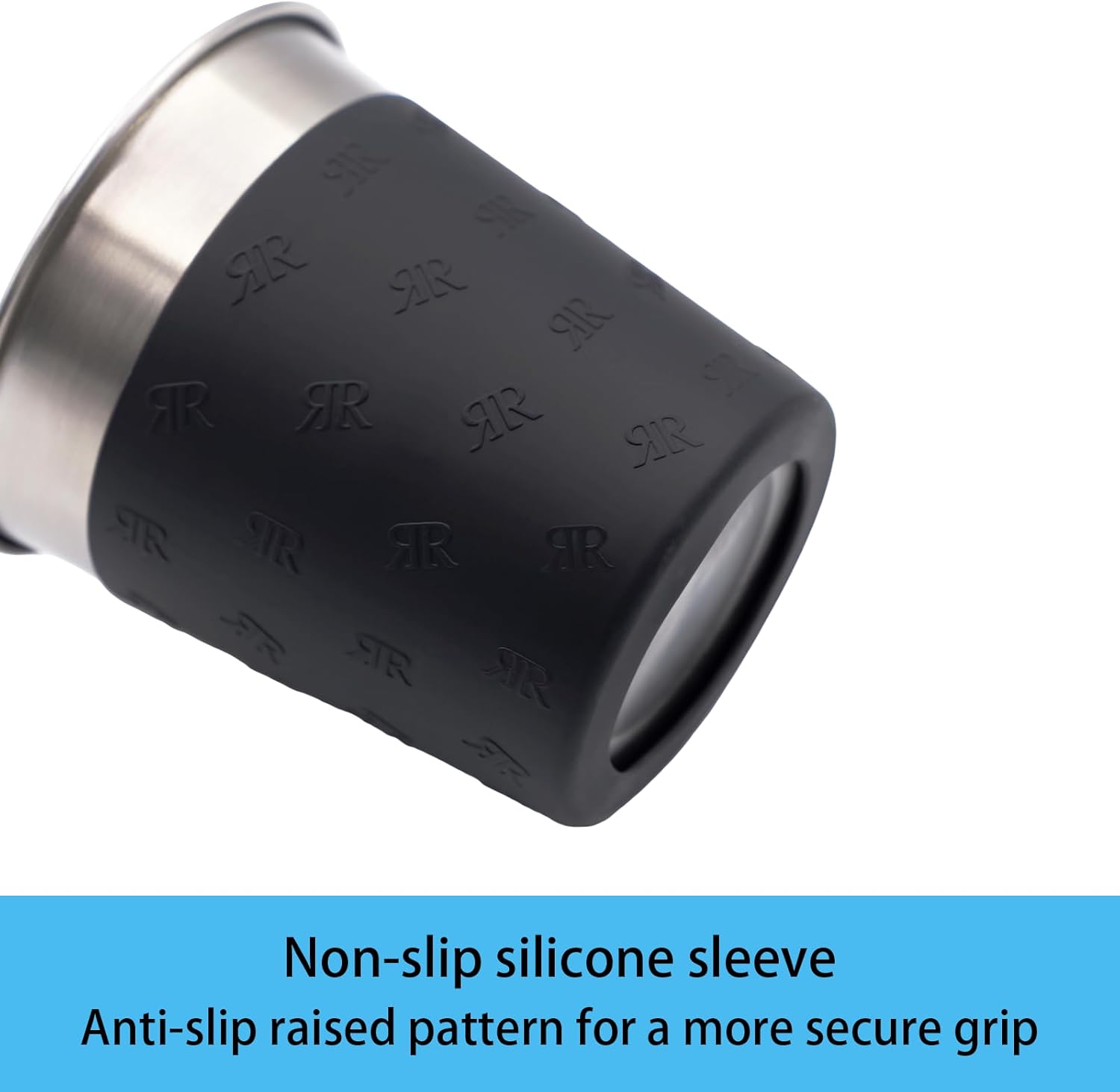 Rich&Ray Magnetic Cup Sleeve, 8oz Reusable Silicone Sleeve Without Cups, Stainless Steel Cup Sleeve Suitable for Water Cooler and Refrigerator, 2 Pack (Cups Not Included) - Image 6