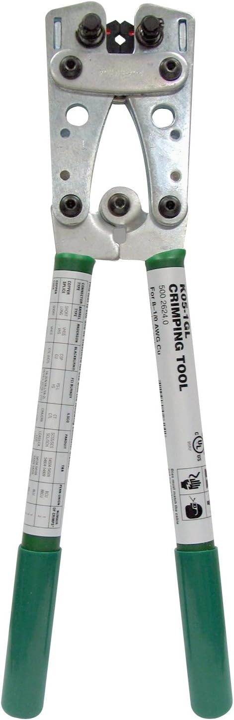 Greenlee K09-2GL K-Series Crimping Tool, 8-4/0 AWG
