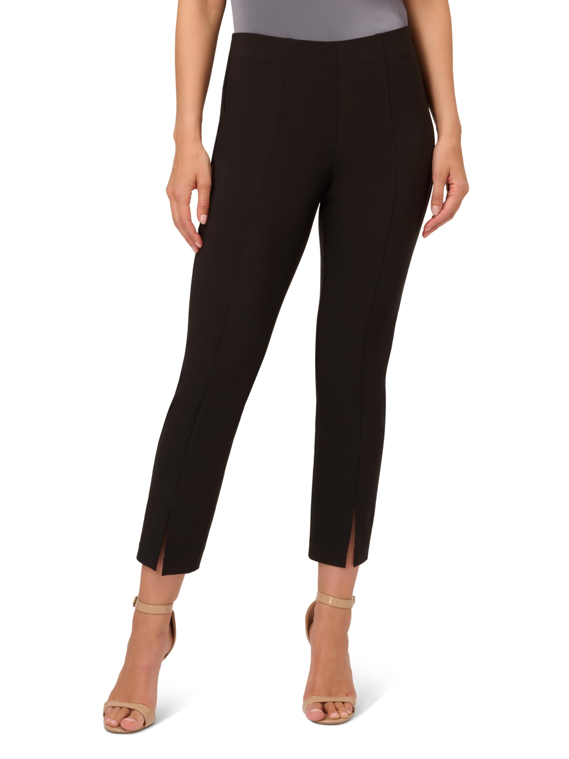 Adrianna Papell Womens Pull on Pant with Front Slit
