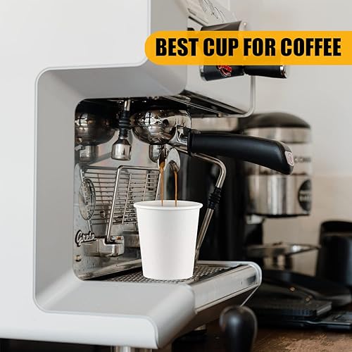 Miniatura 6 de Smygoods Vasos de papel de 4 onzas con tapas, mini tazas de café y tazas de té, paquete de 50