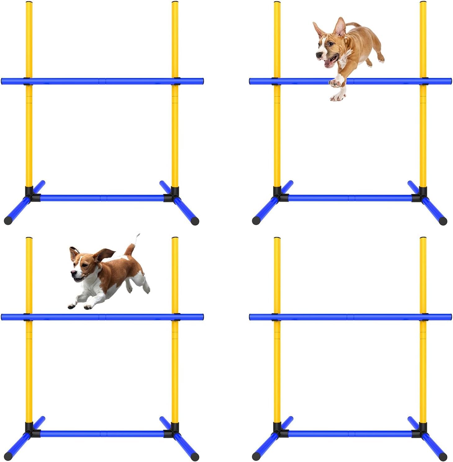Dog Agility Course Backyard Set 4-Piece Agility Training Equipment with Jump Bar, Hoop, Weave Poles, Pause Box & Bag – Indoor/Outdoor Dog Obstacle Course & Exercise Playset (5) — image 1