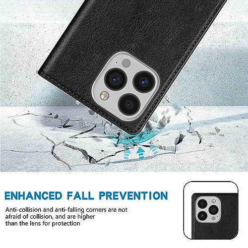 Image of ZZXX for iPhone 13 Pro Wallet Case Strong Magnetic 6.1 inch,Black